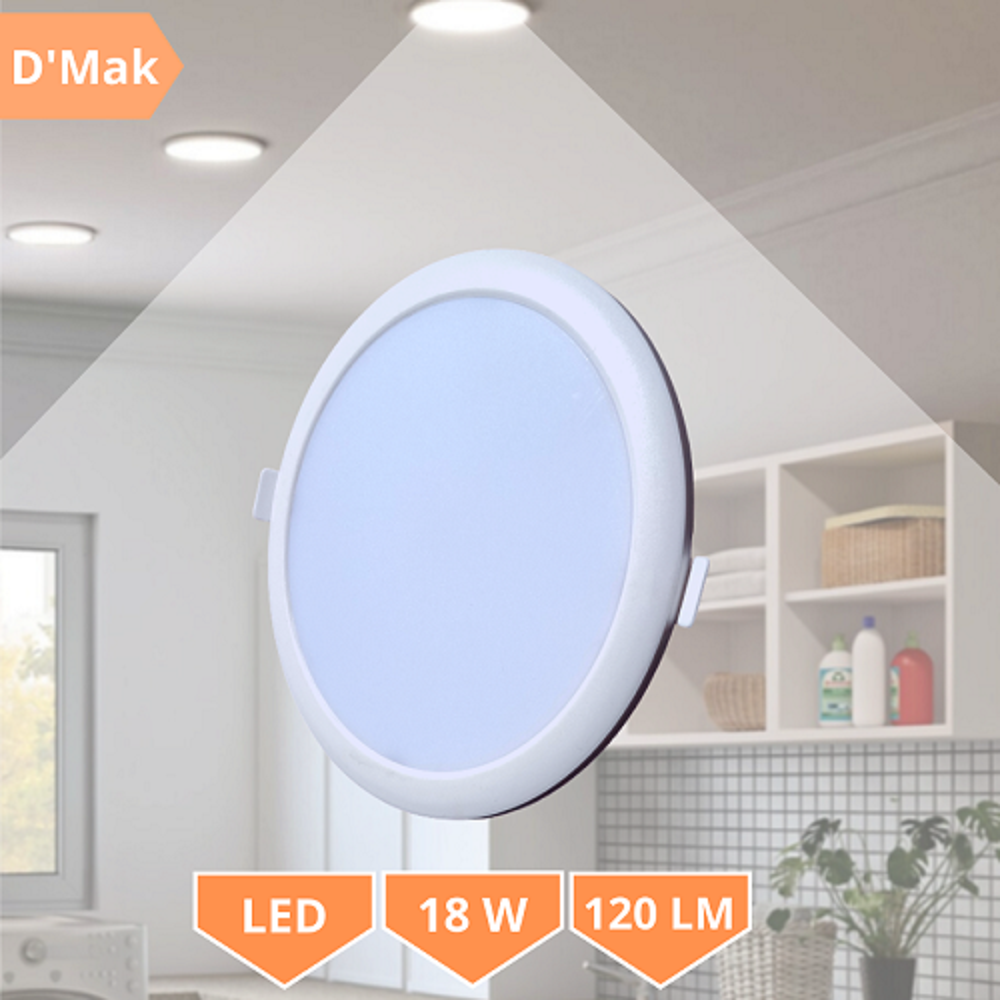18 Watt LED Round False Ceiling pc (Poly carbonate) Panel Light for POP