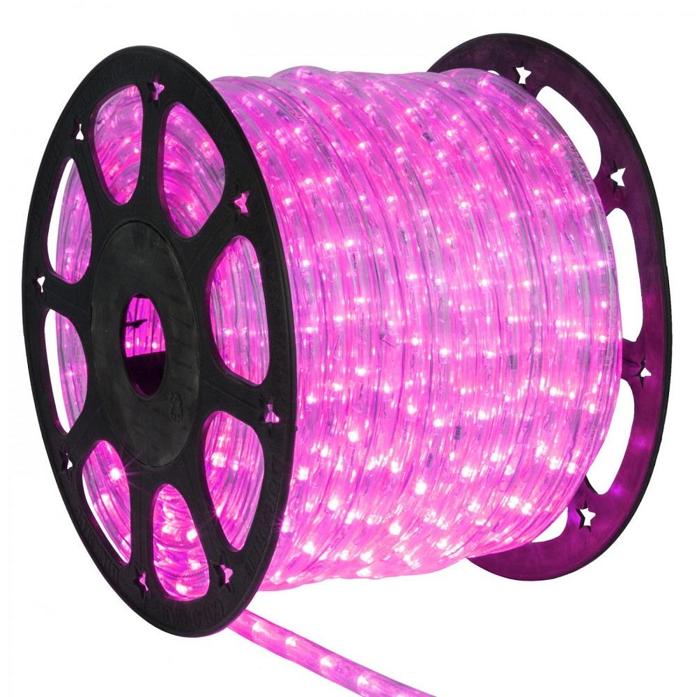 Pink Led Rope Light With Adapter