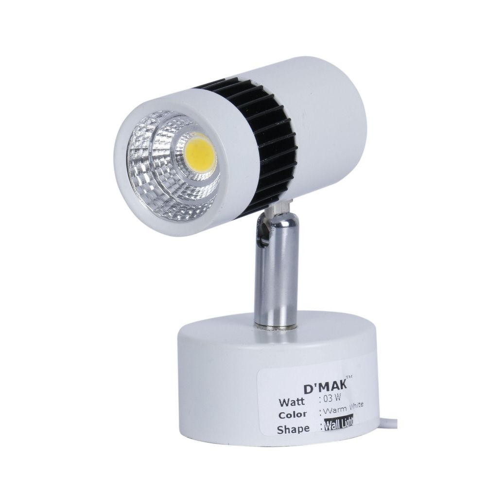 Accor George Hanbury Minimaliseren 3 Watt LED Wall Spot Light White Manufacturer at Best prices in India |  D'Mak Energia | 3 Watt LED Wall Spot Light White
